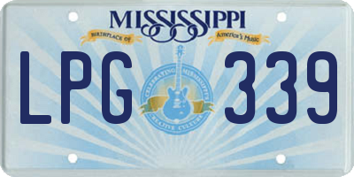 MS license plate LPG339