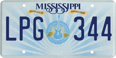 MS license plate LPG344