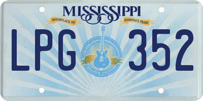 MS license plate LPG352