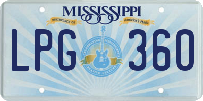 MS license plate LPG360