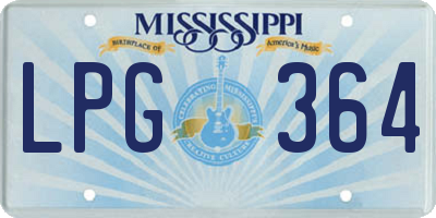 MS license plate LPG364