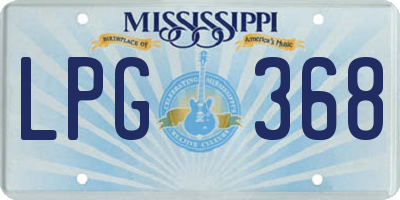 MS license plate LPG368