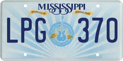 MS license plate LPG370