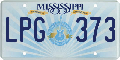 MS license plate LPG373