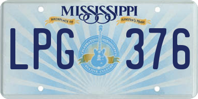 MS license plate LPG376
