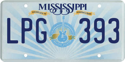 MS license plate LPG393