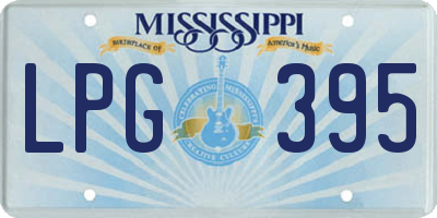 MS license plate LPG395