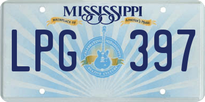 MS license plate LPG397