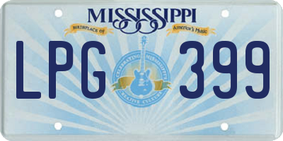 MS license plate LPG399