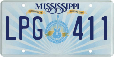 MS license plate LPG411
