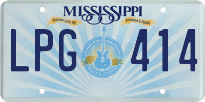 MS license plate LPG414
