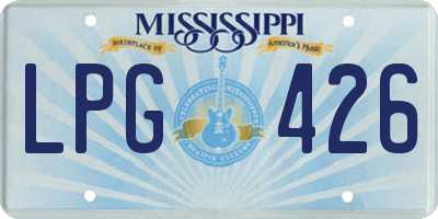 MS license plate LPG426