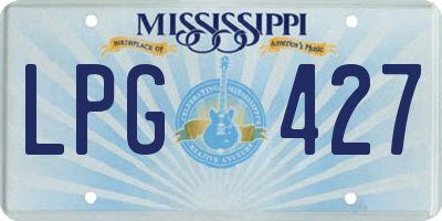 MS license plate LPG427
