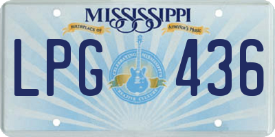 MS license plate LPG436