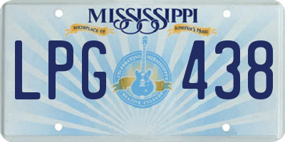 MS license plate LPG438