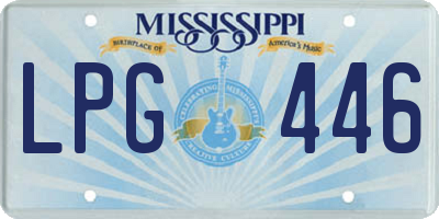 MS license plate LPG446
