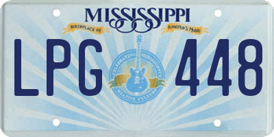MS license plate LPG448