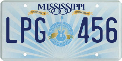 MS license plate LPG456