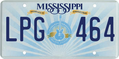 MS license plate LPG464