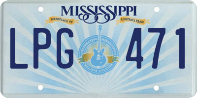 MS license plate LPG471