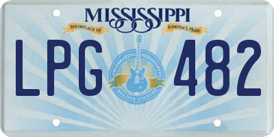 MS license plate LPG482