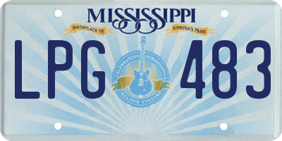 MS license plate LPG483