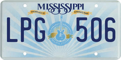 MS license plate LPG506