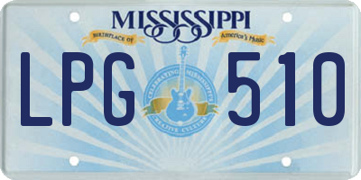 MS license plate LPG510