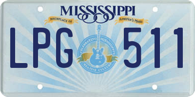 MS license plate LPG511