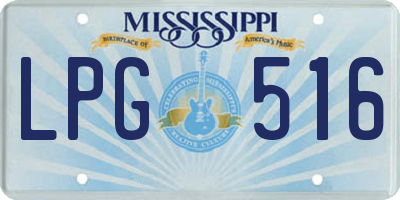 MS license plate LPG516