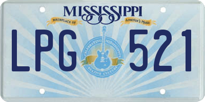 MS license plate LPG521