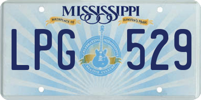 MS license plate LPG529