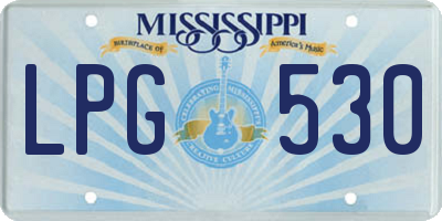 MS license plate LPG530