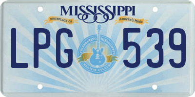 MS license plate LPG539