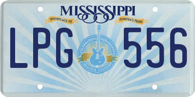 MS license plate LPG556