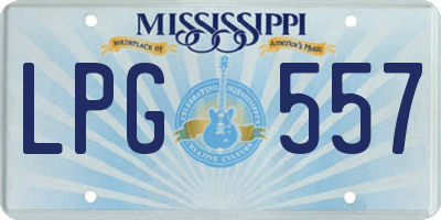 MS license plate LPG557
