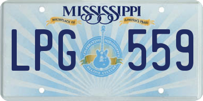 MS license plate LPG559