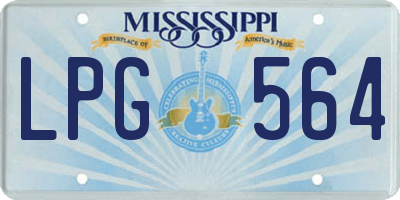 MS license plate LPG564