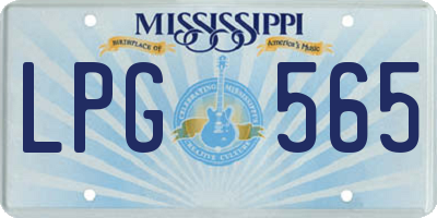 MS license plate LPG565