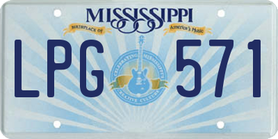 MS license plate LPG571
