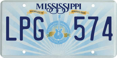 MS license plate LPG574