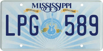 MS license plate LPG589
