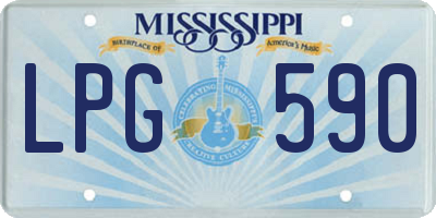 MS license plate LPG590