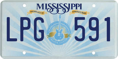 MS license plate LPG591