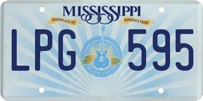 MS license plate LPG595