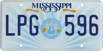 MS license plate LPG596