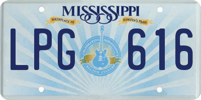 MS license plate LPG616