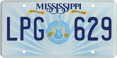 MS license plate LPG629
