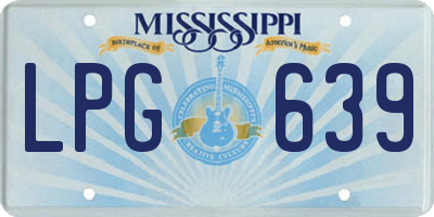 MS license plate LPG639