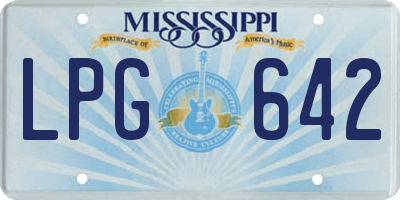 MS license plate LPG642